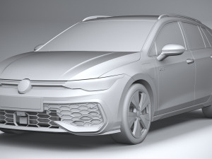Volkswagen Golf GTE Variant 2024 3D 모델