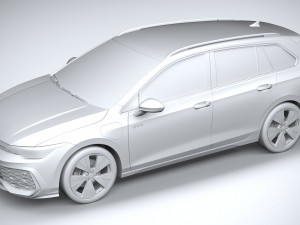 Volkswagen Golf GTE Variant 2024 3D 모델