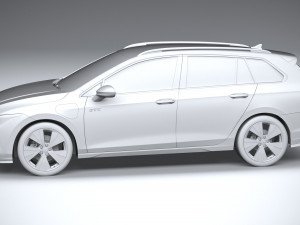 Volkswagen Golf GTE Variant 2024 3D 모델