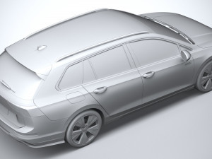Volkswagen Golf GTE Variant 2024 3D 모델