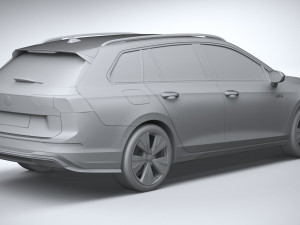 Volkswagen Golf GTE Variant 2024 3D 모델