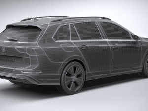 Volkswagen Golf GTE Variant 2024 3D 모델