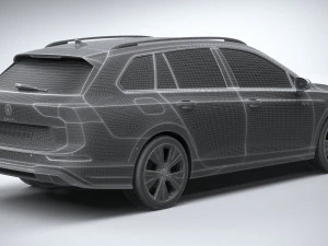 Volkswagen Golf GTE variante 2024 Modello 3D