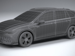 Volkswagen Golf GTE Variant 2024 3D 모델