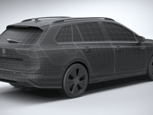 Volkswagen Golf GTE Variant 2024 3D 모델