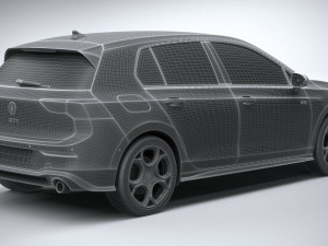 Volkswagen Golf GTI 2024 3D-Modell