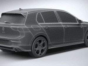 Volkswagen Golf GTI 2024 3D Model