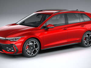 Volkswagen Golf GTI Variant 2024 3D Model