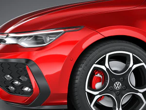 Volkswagen Golf GTI Variant 2024 3D Model