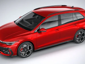 Volkswagen Golf GTI Variant 2024 3D Model