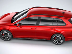 Volkswagen Golf GTI Variant 2024 3D Model