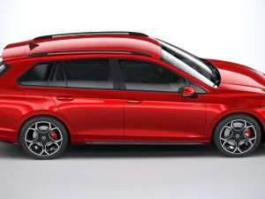 Volkswagen Golf GTI Variant 2024 3D Model