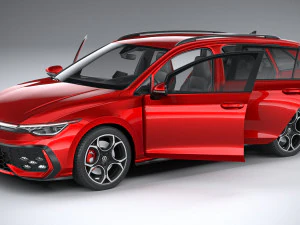 Volkswagen Golf GTI Variant 2024 3D Model