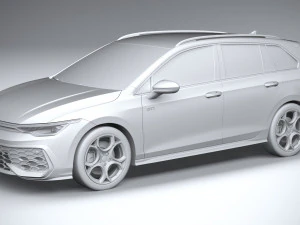 Volkswagen Golf GTI Variant 2024 3D Model