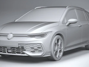 Volkswagen Golf GTI Variant 2024 3D Model