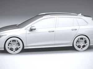 Volkswagen Golf GTI Variant 2024 3D Model