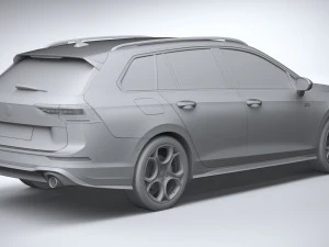 Volkswagen Golf GTI Variant 2024 3D Model
