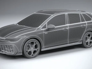 Volkswagen Golf GTI Variant 2024 3D Model