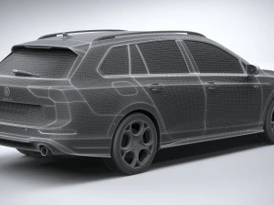 Volkswagen Golf GTI Variant 2024 3D Model