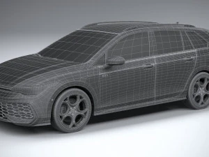 Volkswagen Golf GTI Variant 2024 3D Model