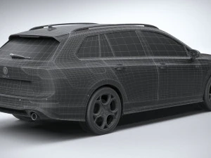 Volkswagen Golf GTI Variant 2024 3D Model