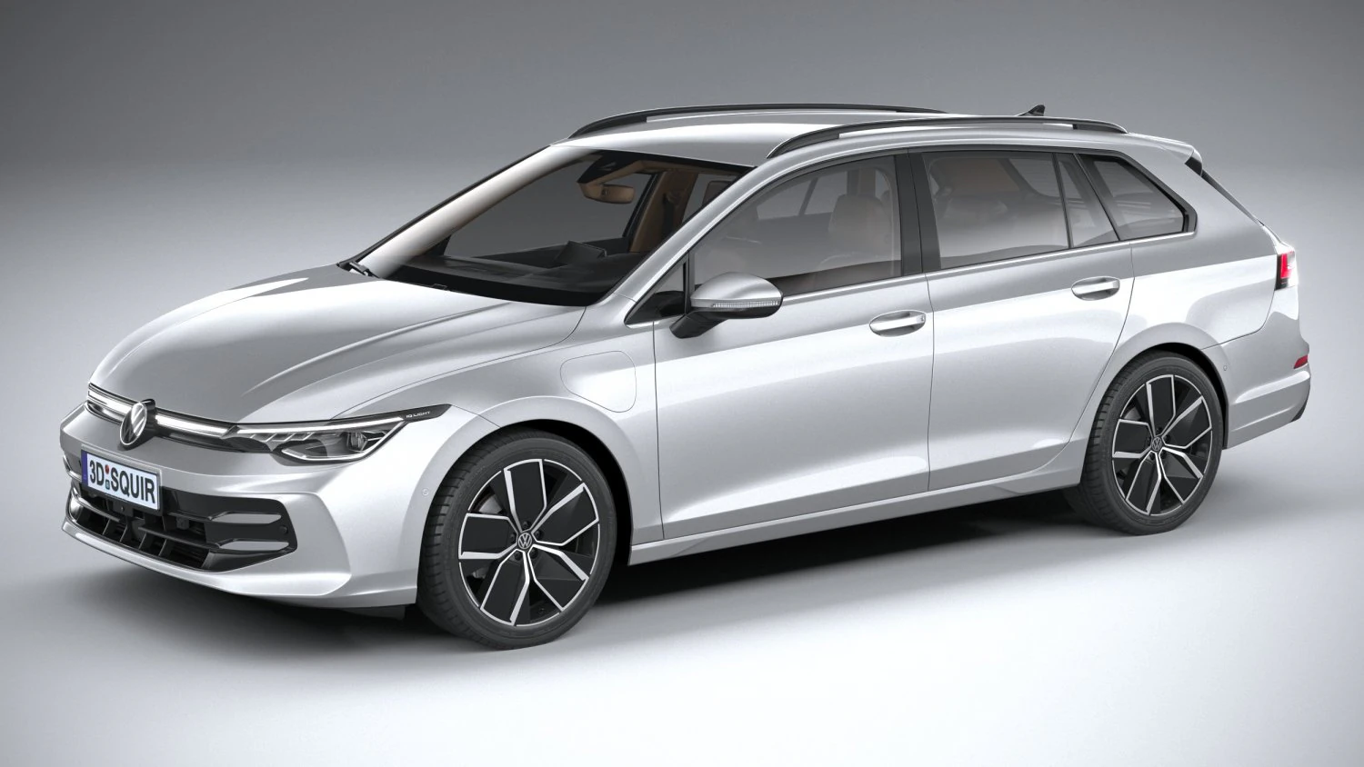 Volkswagen Golf Variant 2024 3D Model .c4d .max .obj .3ds .fbx .stl .blend 