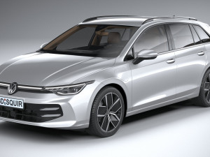 Volkswagen Golf Variant 2024 3D Model