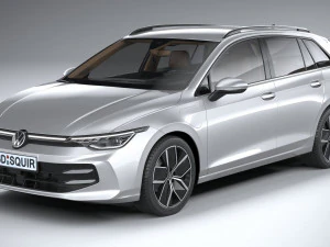 Volkswagen Golf Variant 2024 3D Model