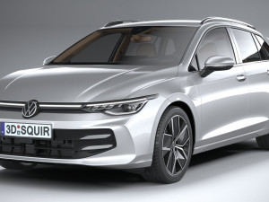 Volkswagen Golf Variant 2024 3D Model