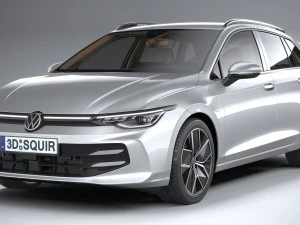 Volkswagen Golf Variant 2024 3D Model