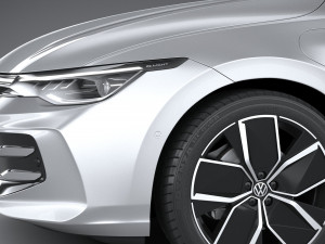 Volkswagen Golf Variant 2024 3D Model