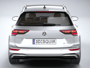 Volkswagen Golf Variant 2024 3D Model
