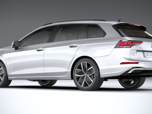 Volkswagen Golf Variant 2024 3D Model