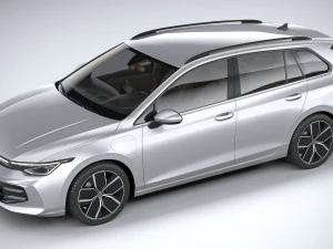 Volkswagen Golf Variant 2024 3D Model