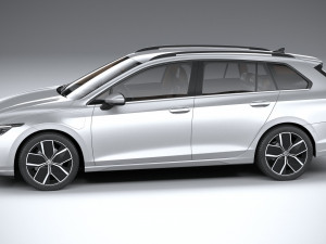Volkswagen Golf Variant 2024 3D Model