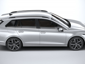 Volkswagen Golf Variant 2024 3D Model