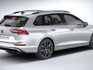 Volkswagen Golf Variant 2024 3D Model