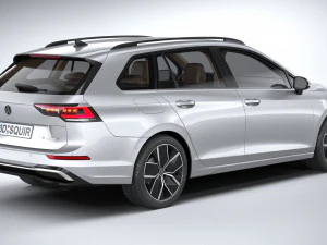 Volkswagen Golf Variant 2024 3D Model