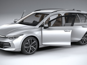 Volkswagen Golf Variant 2024 3D Model