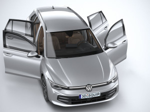 Volkswagen Golf Variant 2024 3D Model