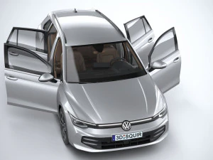 Volkswagen Golf Variant 2024 3D Model