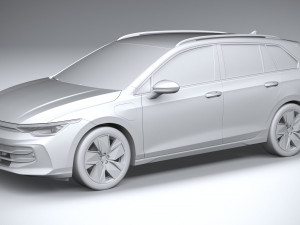 Volkswagen Golf Variant 2024 3D Model