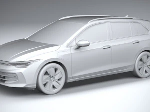 Volkswagen Golf Variant 2024 3D Model