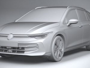 Volkswagen Golf Variant 2024 3D Model