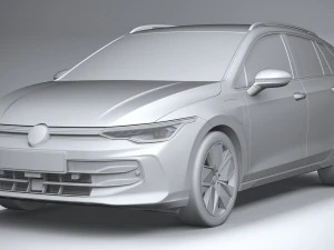 Volkswagen Golf Variant 2024 3D Model