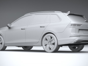 Volkswagen Golf Variant 2024 3D Model