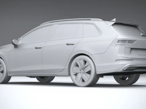 Volkswagen Golf Variant 2024 3D Model