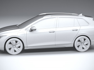 Volkswagen Golf Variant 2024 3D Model