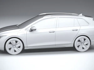 Volkswagen Golf Variant 2024 3D Model