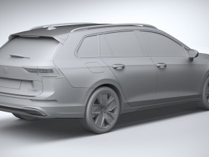 Volkswagen Golf Variant 2024 3D Model
